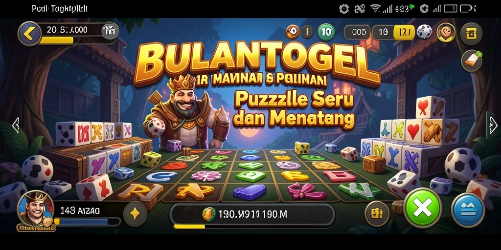 Screenshot utama BULANTOGEL menampilkan gameplay Puzzle yang menantang.
