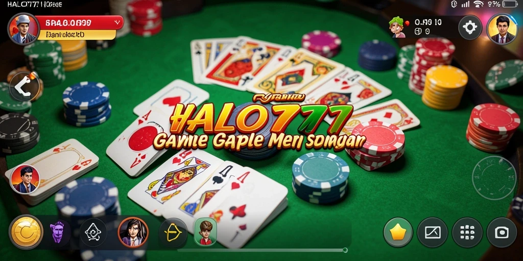 Tampilan gameplay Gaple yang seru di HALO777.