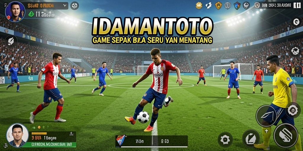 Tampilan menarik dari gameplay <strong>IDAMANTOTO</strong> yang penuh aksi sepak bola.