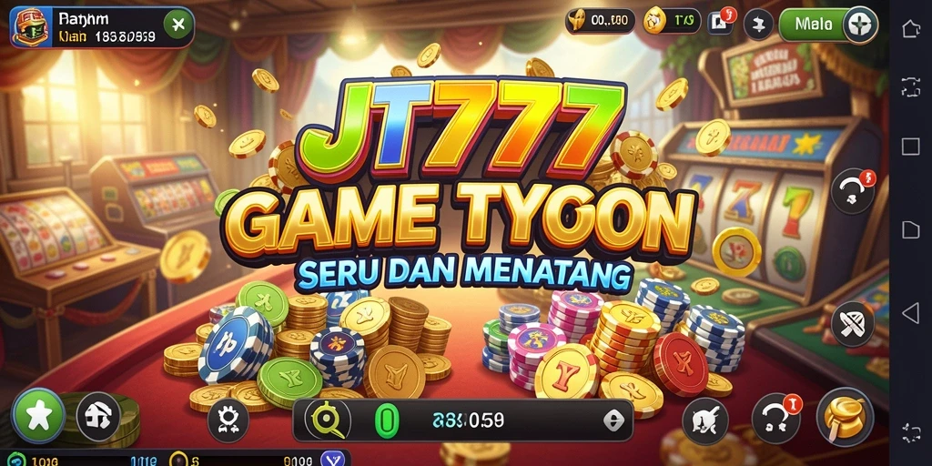 Screenshot gameplay <strong>JT777</strong> yang menunjukkan aksi membangun bisnis Tycoon.