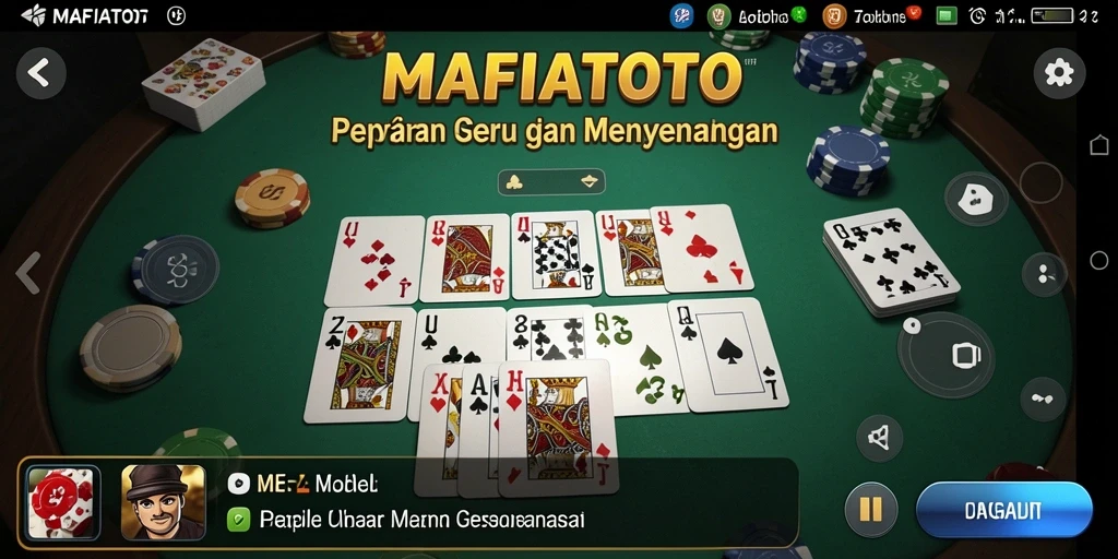 Tampilan antarmuka MAFIATOTO yang menarik saat bermain Gaple.