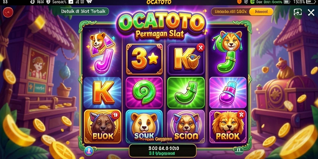 Screenshot gameplay OCATOTO yang menampilkan keseruan bermain slot.