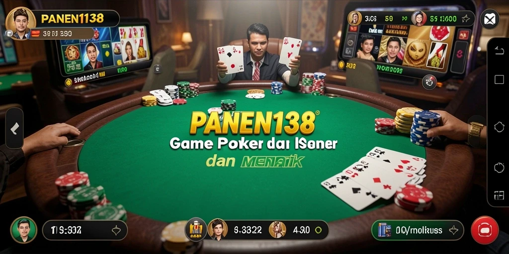 Screenshot gameplay PANEN138 menampilkan aksi poker yang seru dan mendebarkan.