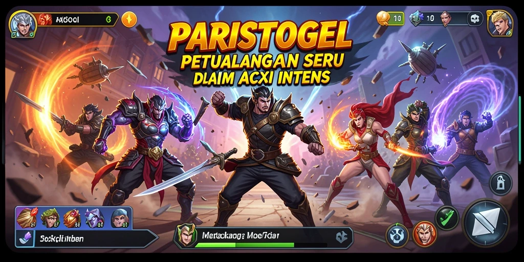 Screenshot menampilkan aksi terintens dalam gameplay PARISTOGEL.