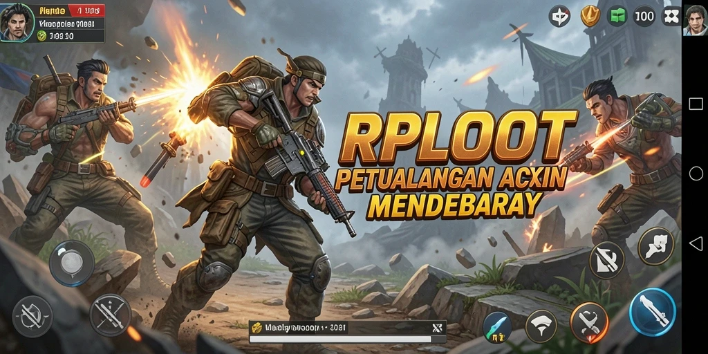 Tampilan gameplay RPLOOT yang menegangkan dan penuh aksi.