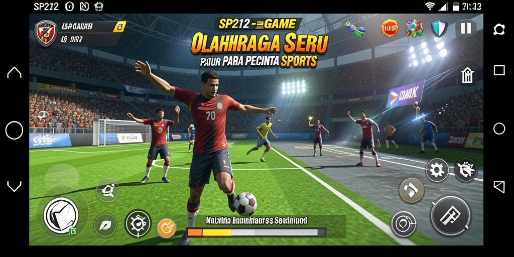 Gameplay menarik dari SP212 menampilkan aksi olahraga seru.