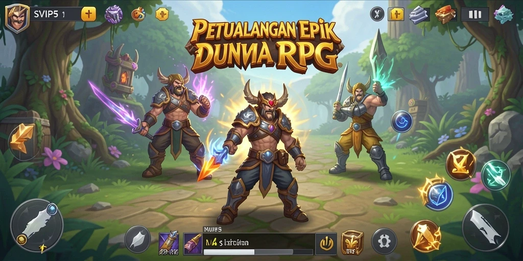 Menampilkan aksi mendebarkan dalam petualangan RPG SVIP5.