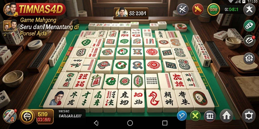 Tampilan gameplay Mahjong yang seru dan menantang di TIMNAS4D.