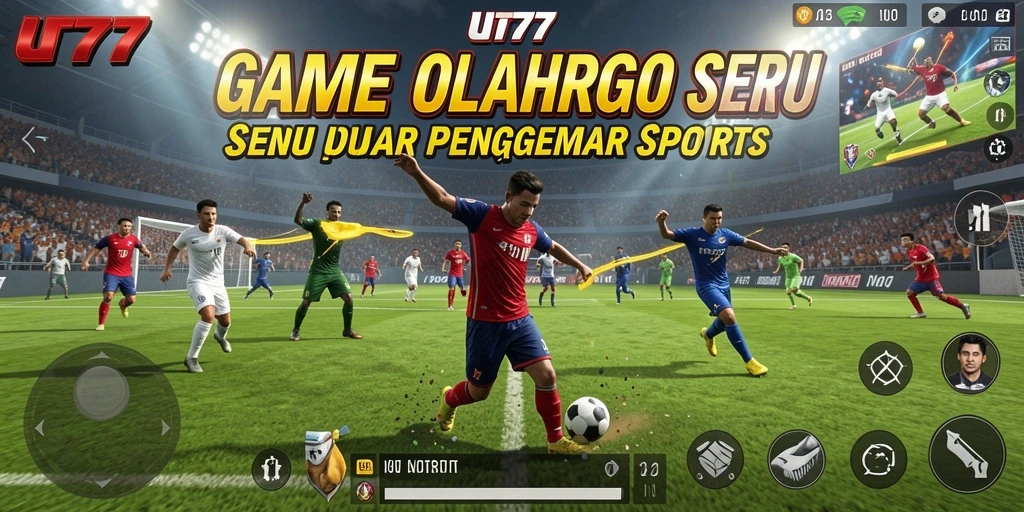Screenshot UT77 memperlihatkan aksi seru dalam permainan olahraga.