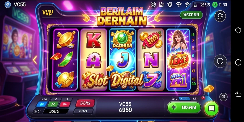 Screenshot gameplay VC55 yang menampilkan putaran seru dan grafik menarik.