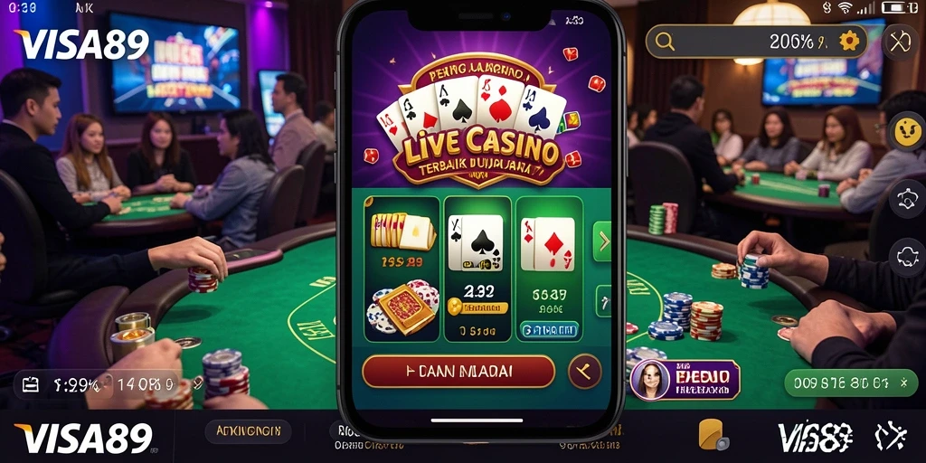 Tampilan gameplay Live Casino yang menarik dan mendebarkan.